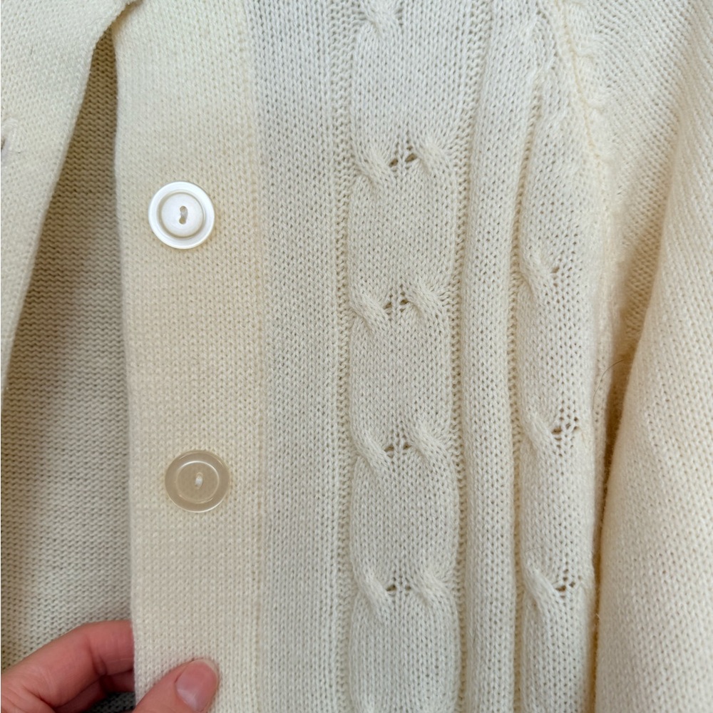 Vintage Cream Button-Up Cardigan - Picture 3 of 6